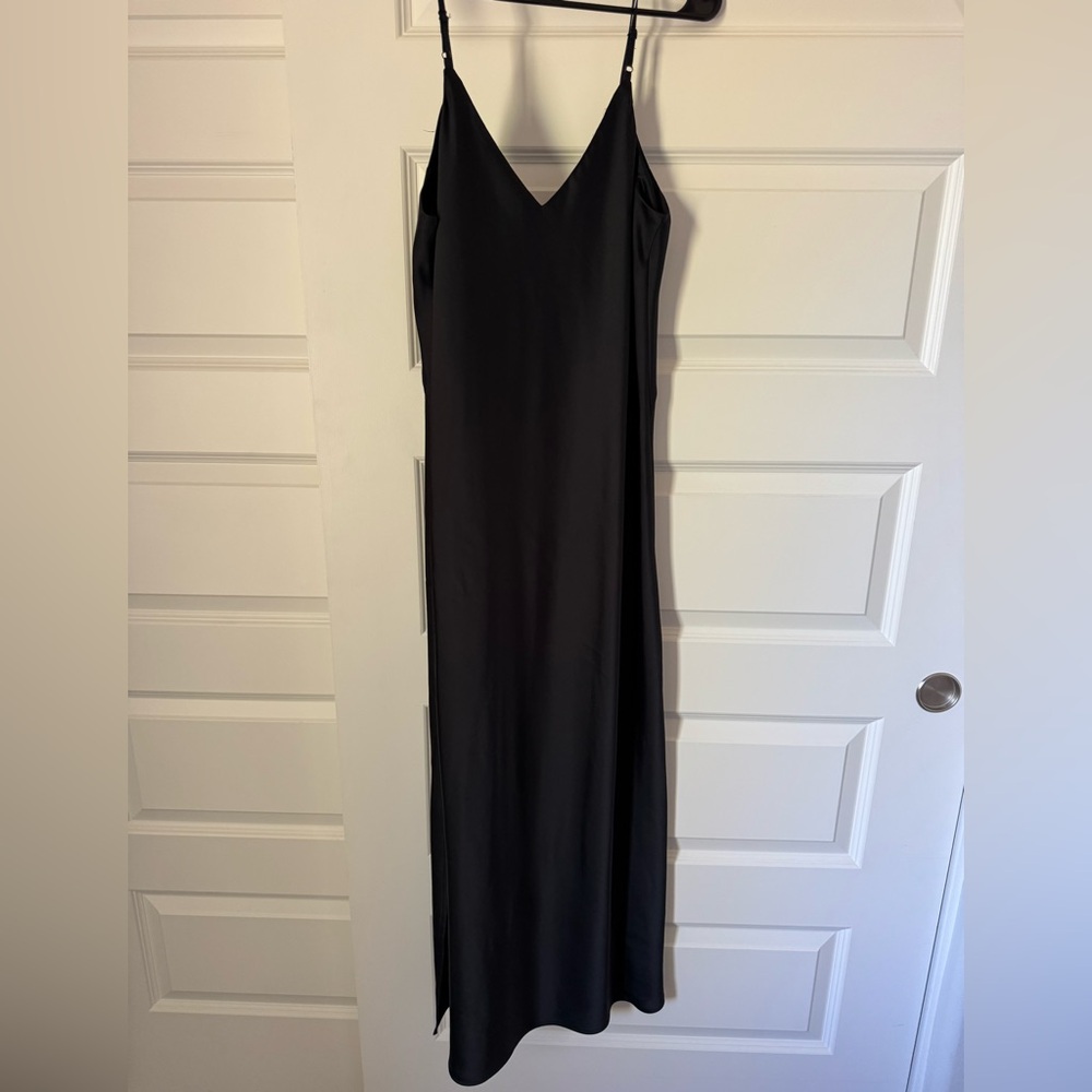 Black midi slip dress. A new day. Medium